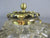 Cast Brass And Cut Glass Inkwell Antique Victorian c1880