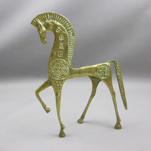 Cast Brass Etruscan Horse Vintage Mid Century c1960 