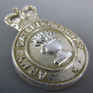 White Metal Army Catering Corps (ACC) Cap Badge Vintage c1950