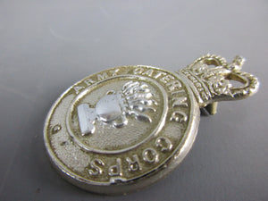 White Metal Army Catering Corps (ACC) Cap Badge Vintage c1950