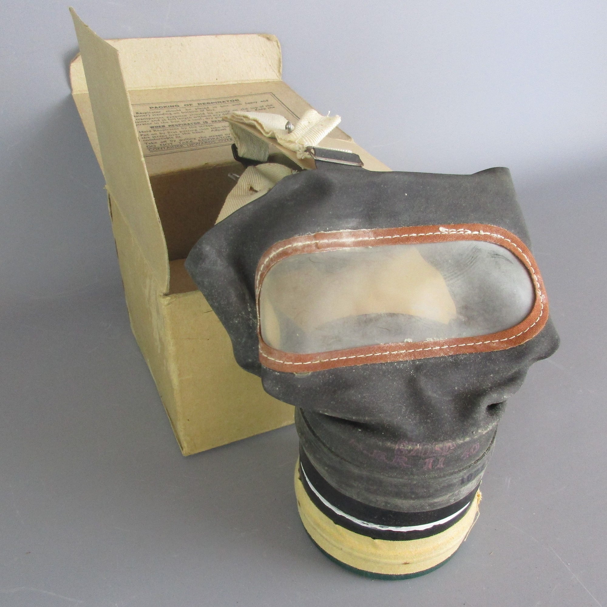 Civilian Children's Gas Mask In Original Box Vintage WW2