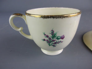 Crown Devon Tartan Cup And Saucer Vintage Mid Century c1950