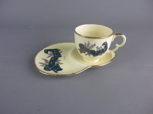 Crown Devon Tartan Cup And Saucer Vintage Mid Century c1950