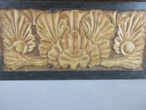 Floral Hand Carved Wooden Storage Caddy Vintage c1970