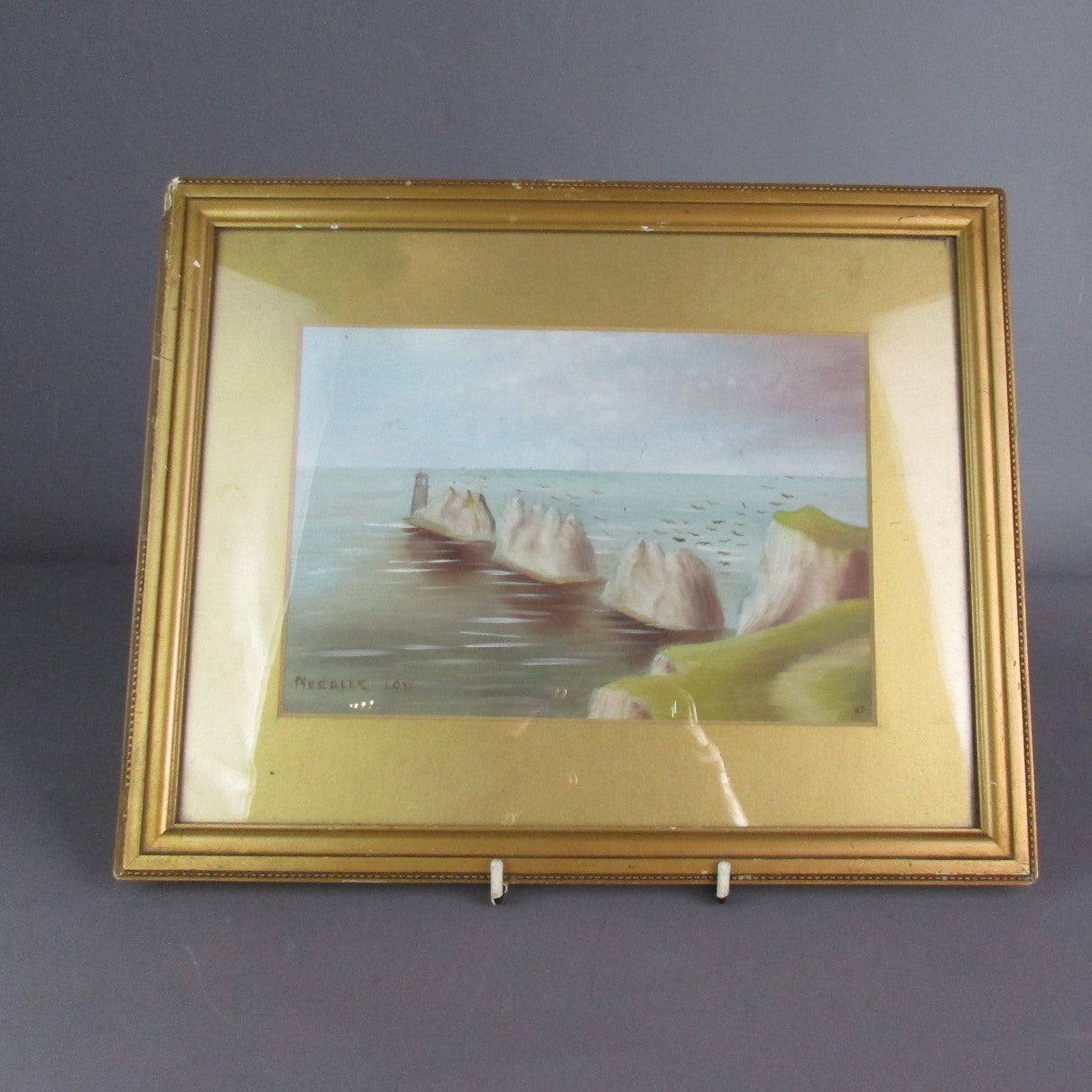 Framed Oil Painting Of The Isle Of Wight Signed H D c1900