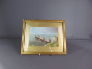 Framed Oil Painting Of The Isle Of Wight Signed H D c1900
