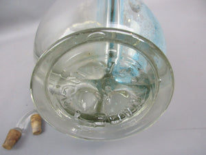 French Four Chamber Glass Decanter Vintage c1970