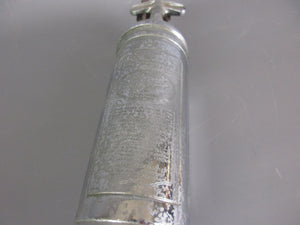 Full Chrome Pyrene Junior Fire Extinguisher with Holder Vintage 1959