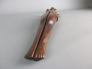 Hand Carved Wooden Saucy Lady Nutcracker Vintage
