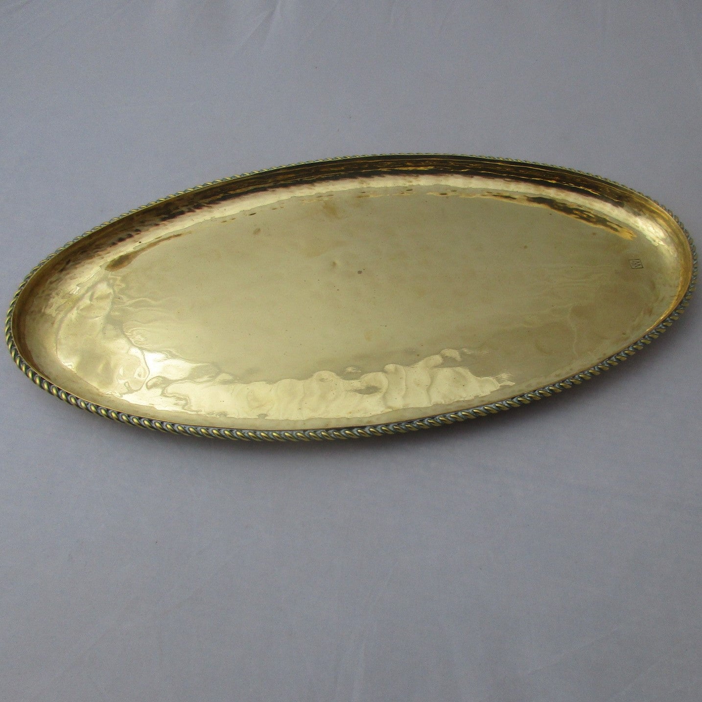 Hugh Wallis Hammered Brass Oval Tray Antique Arts And Crafts c1910 - Top  Banana Antiques