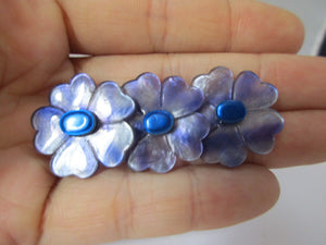 Lea Stein Celluloid Plastic Flower Brooch Pin Vintage French c1970.