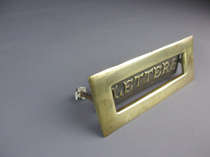 Miniature Brass Letterbox Antique Art Deco c1920