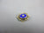 Gold Gilt, Blue Enamel & Seed Pearl Booch Pin Antique Victorian c1880