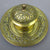 Ornate Scrolled Design Brass Inkwell Antique Victorian c1890