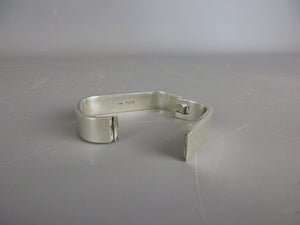 Sterling Silver Squared Modernist Bangle Bracelet Vintage London 1975