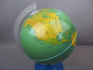 Plastic Children's Desktop Globe Vintage c1970