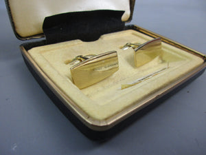 Pair Of Boxed Stratton England Engine Turned Cufflinks Vintage c1970