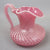 Pink & White Glass Swirl Design Glass Jug By Clichy Filierana Latticino Antique Victorian c1860