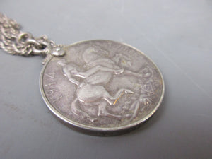 Silver World War One George V Service Medal Antique c1920