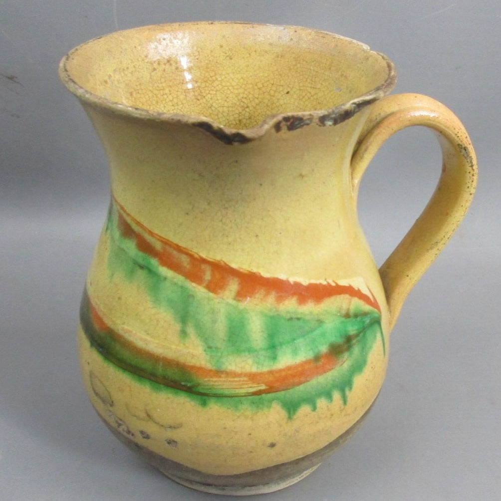 French Abstract Design Marbled Stone Water Jug Antique c1920