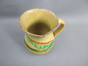French Abstract Design Marbled Stone Water Jug Antique c1920