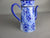 French Blue & White Enamelled Cafetiere Mid-Century c1950