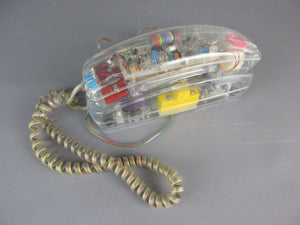 Neon Clear Circuit Fun Telephone Vintage Retro c.1980s