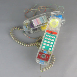 Neon Clear Circuit Fun Telephone Vintage Retro c.1980s