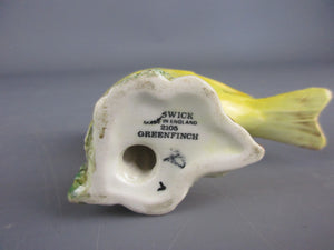 Beswick Ceramic Green Finch Figurine Vintage 1970