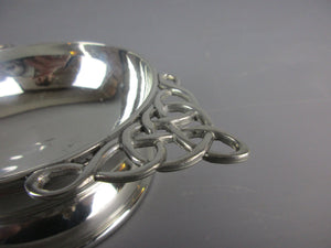 Solid Pewter Quaich Celtic Drinking Cup Mid-Century c1950