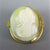 Gilt Cameo Brooch Depicting Young Lady Antique Victorian c1900