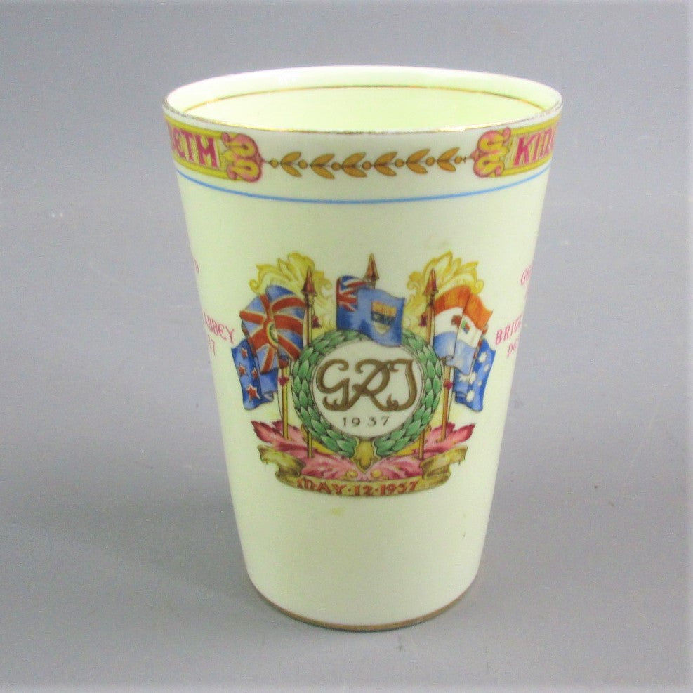Ceramic Official Souvenir Cup From The Coronation Of George VI Antique 1937