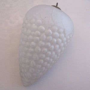 Large Moulded And Frosted Glass Kugel Bauble Antique c1900