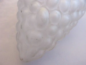 Large Moulded And Frosted Glass Kugel Bauble Antique c1900