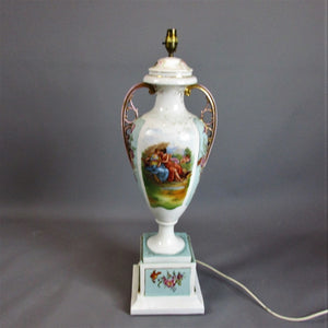 Large Pottery Lamp Base Antique c1880