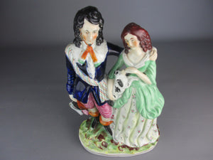 Large Staffordshire Group Antique Victorian c1860