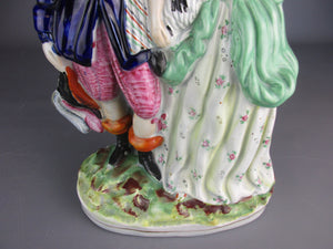 Large Staffordshire Group Antique Victorian c1860