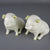 Matching Pair Of Belleek Pigs Vintage Mid Century c1955