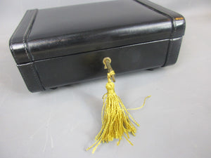 Nina Philipp Leather Jewellery Box With Key Vintage c2000