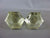 Pair Of Hand Made French Glass Door Knobs Vintage c1930