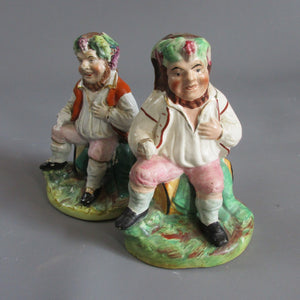 Pair Staffordshire Figures Antique c1860 AF