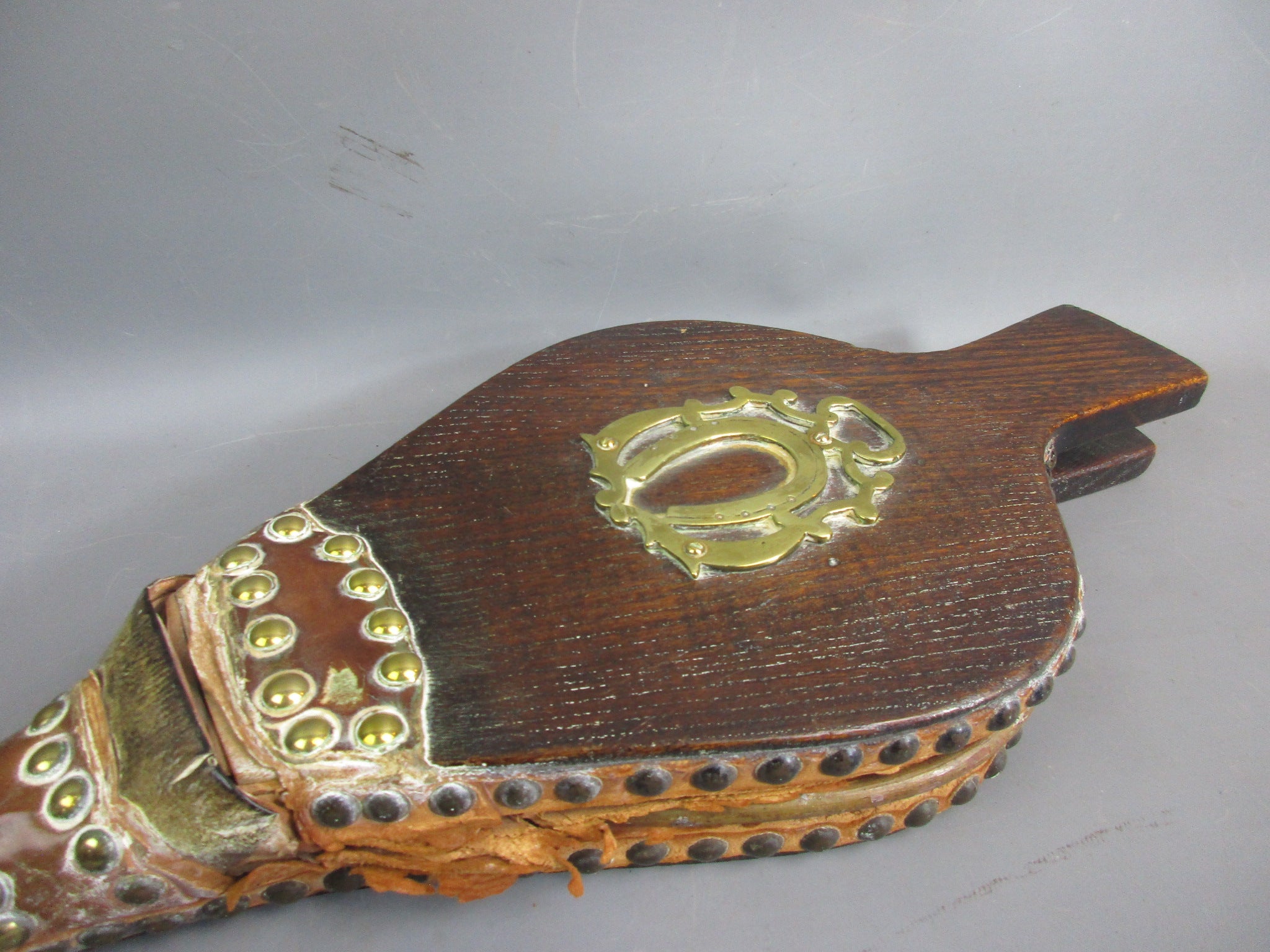 Pair Of Oak Bellows For Restoration Antique Victorian c1880