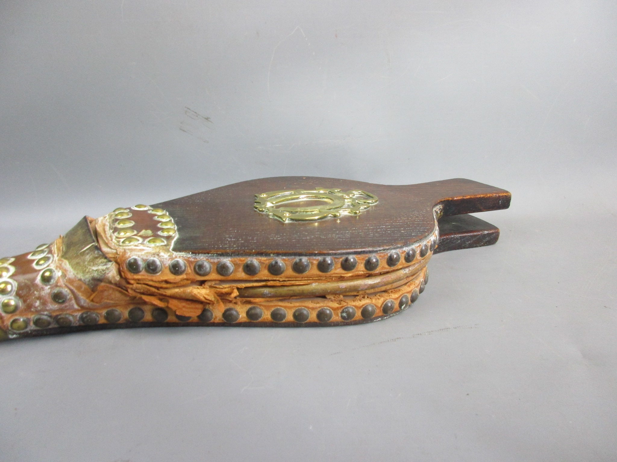 Pair Of Oak Bellows For Restoration Antique Victorian c1880