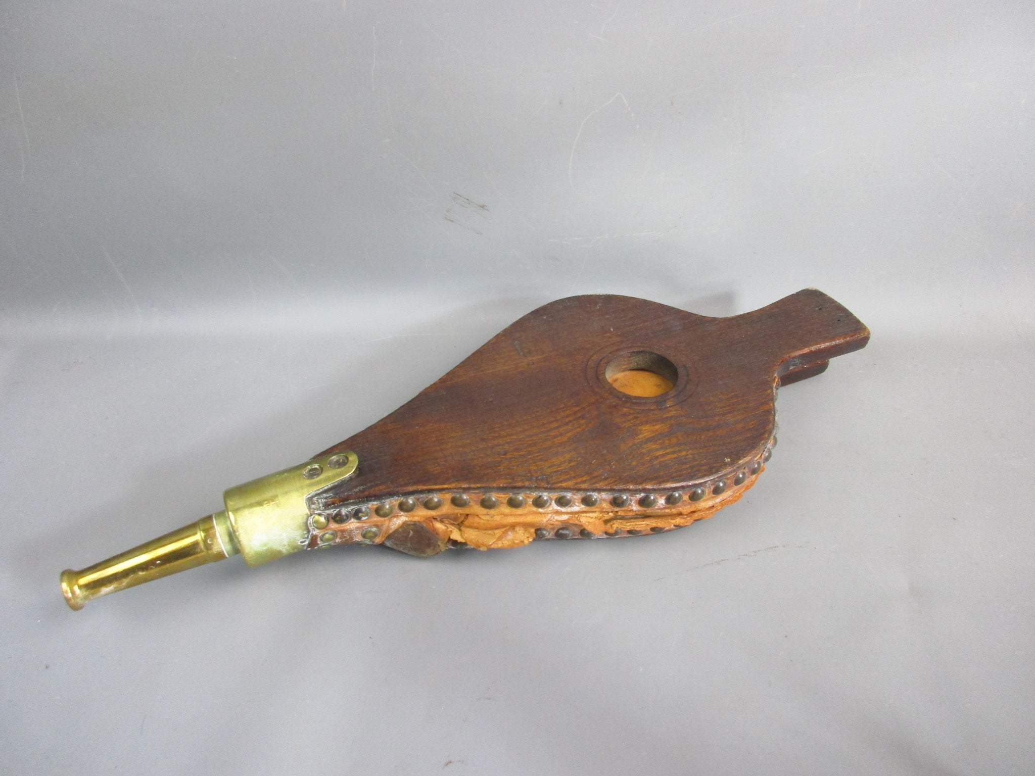 Pair Of Oak Bellows For Restoration Antique Victorian c1880