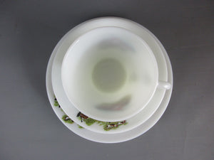 Pyrex White Glass Tally-Ho Tea Set Vintage