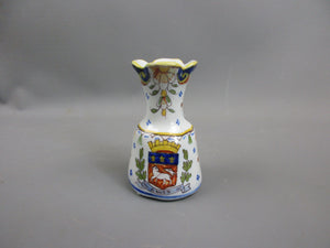 Hand Painted French Rouen Vase Antique Victorian c1850