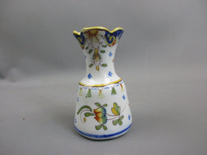 Hand Painted French Rouen Vase Antique Victorian c1850