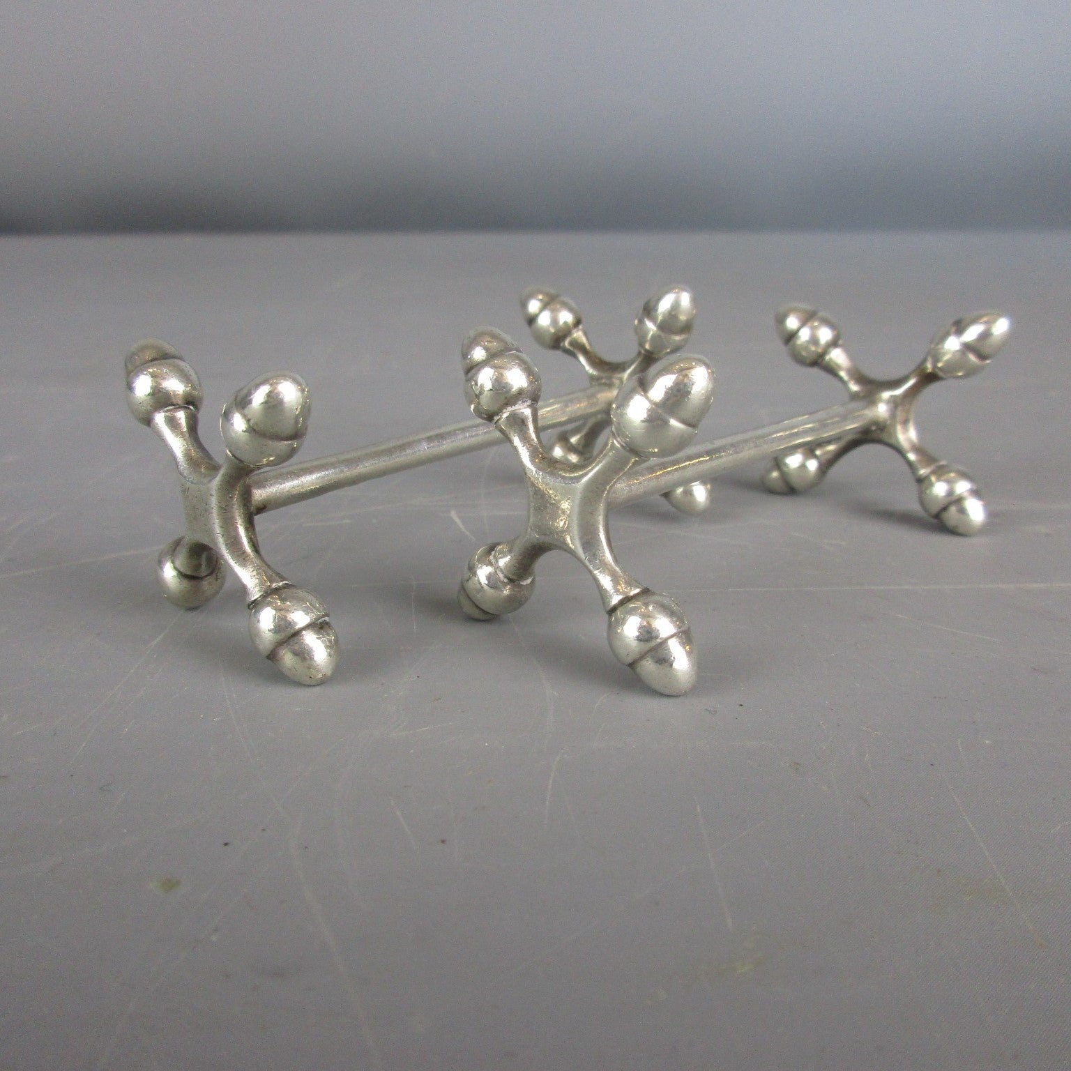 Pair of Silver Knife Rests Antique George V c.1918