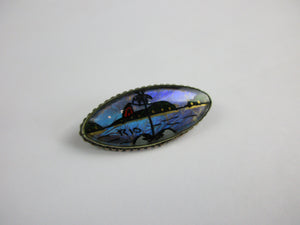 Silver Plated Brass Butterfly Wing Brooch Vintage c1960