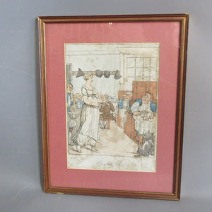 'Slap, Bang, Shop' Hand Coloured Print Antique Georgian 1815